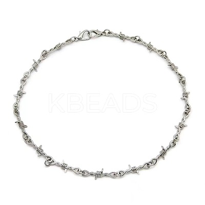Alloy Barbed Wire Link Chain Necklaces FS-WG27EAE-01-1
