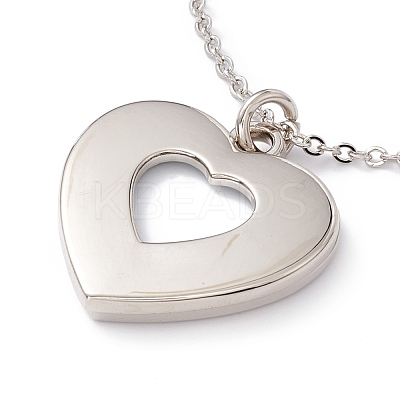 Sublimation Blank Aluminum Pendant Necklace NJEW-E020-01P-02-1
