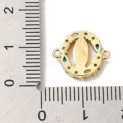 Brass Pave Colorful Cubic Zirconia Connector Charms LS-KK-M278-02B-G-1