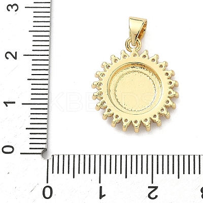 Brass Micro Pave Cubic Zirconia Pendants KK-A282-06A-G-1