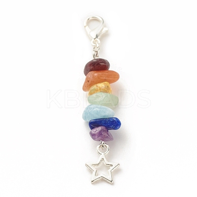 Chakra Theme Natural Gemstone Pendant Decorations LS-X1-HJEW-JM00645-03-1