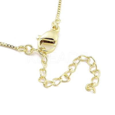 Brass with ABS Beads Pendant Necklaces LS-NJEW-B101-08G-1