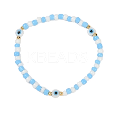 2Pcs Glass Seed Beads Stretch Bracelets for Women BJEW-JB11693-1