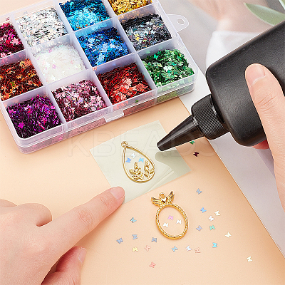 48G 12 Colors Laser PET Nail Sequins Care Decoration MRMJ-OC0003-51-1