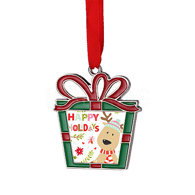 Christmas Themed Sublimation Blank Alloy Pendant Decorations DIY-L070-01D-1
