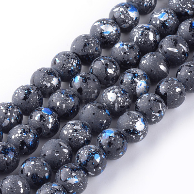 Baking Paint Glass Bead Strands DGLA-S112-10mm-D21-1