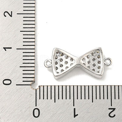 Brass Micro Pave Clear Cubic Zirconia Connector Charms KK-P275-36B-P-1