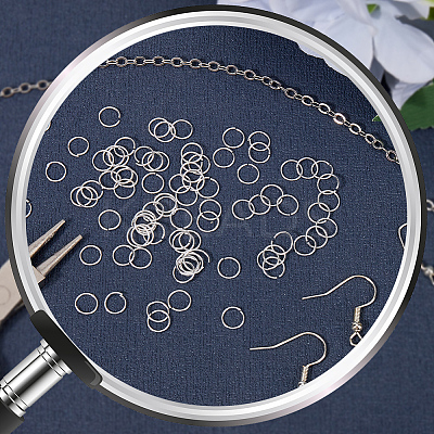 100Pcs 925 Sterling Silver Open Jump Rings STER-CN0001-41-1