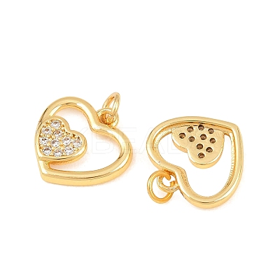 Brass Micro Pave Cubic Zirconia Pendants KK-F927-12C-G-1