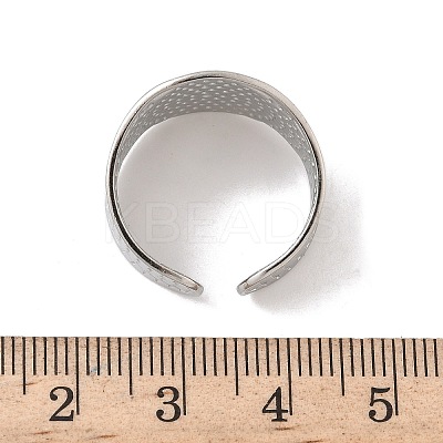 304 Stainless Steel Open Cuff Rings RJEW-A079-01C-P-1