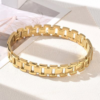 304 Stainless Steel Hinged Cuff Bangles SA-CBAB92B-04G-1