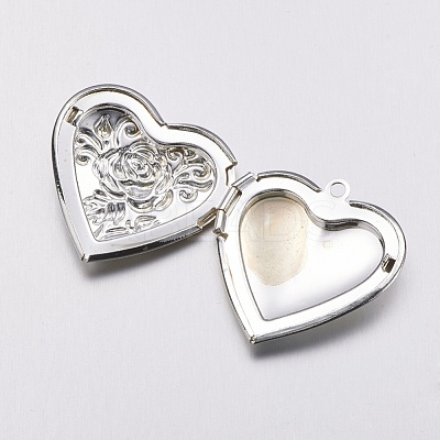 Brass Locket Pendants X-KK-N0116-009S-1
