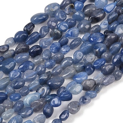 Natural Blue Aventurine Beads Strands G-K395-B03-01-1