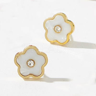 Valentine's Day Flower 201 Stainless Steel Stud Earrings LS-VA2505-3-1