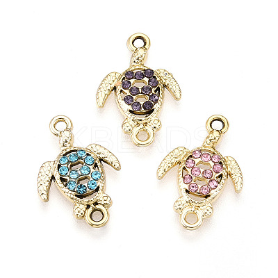 Alloy Rhinestone Connector Charms ALRI-T011-02-1