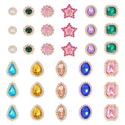 100Pcs Teardrop/Heart/Star Sew on Rhinestones FIND-TA0006-69D-1