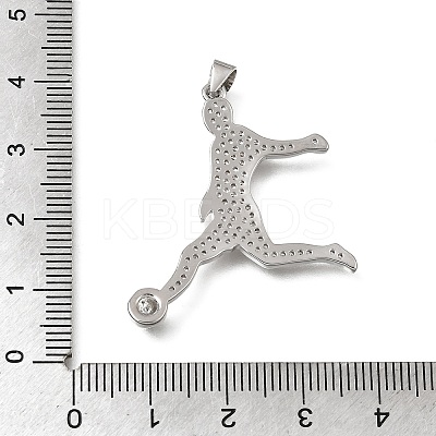 Brass Micro Pave Clear Cubic Zirconia Pendants CU-CBA108A-08P-1