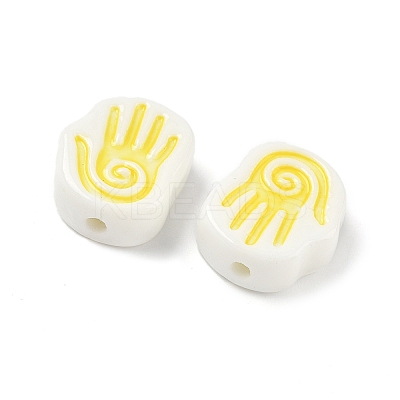 Handmade Porcelain Beads PORC-D025-02G-1