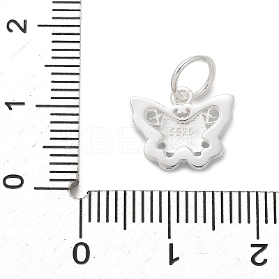 925 Sterling Silver Enamel Butterfly Charms STER-D300-28P-03-1