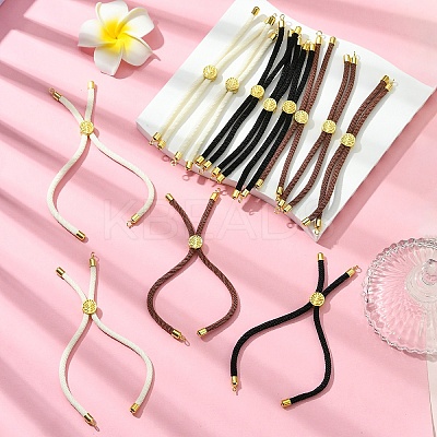 12Pcs 3 Colors Nylon Cords Bracelet Makings Fit for Connector Charms AJEW-YW0001-40C-1