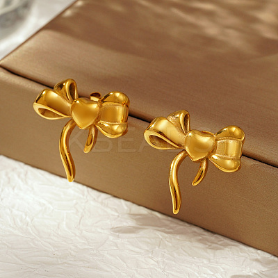 Stylish 304 Stainless Steel Butterfly Stud Earrings for Women's Daily Wear JQ0167-1