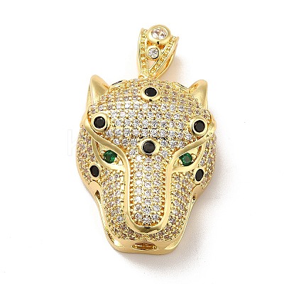Brass Cubic Zirconia Pendants KK-H433-44G-1