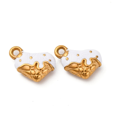 304 Stainless Steel Enamel Charms STAS-Q363-12D-G-1