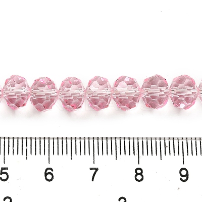 Transparent Baking Paint Glass Beads Strands DGLA-A034-T8mm-D09-1