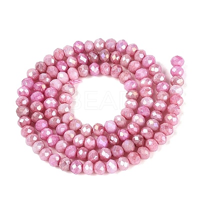 Anti-Tarnish Electroplate Rondelle Glass Beads Strands EGLA-T021-3mm-17-14-1