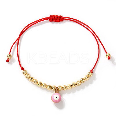 Evil Eye Brass Enamel Charm Bracelets LY1525-7-1
