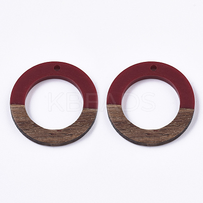 Resin & Walnut Wood Pendants RESI-S358-04-1