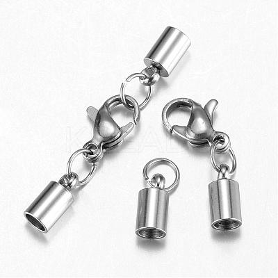 Tarnish Resistant 304 Stainless Steel Lobster Claw Clasps STAS-G075-07B-1
