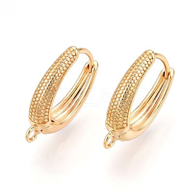 Brass Hoop Earring Finding KK-N261-53G-1