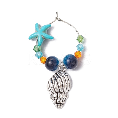 Alloy Wine Glass Charm AJEW-JO00213-1
