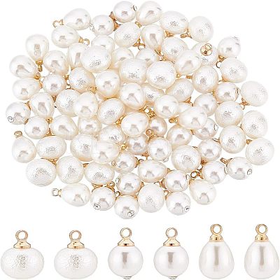 120Pcs 2 Style  Resin Imitation Pearl Charms FIND-FH0004-29-1