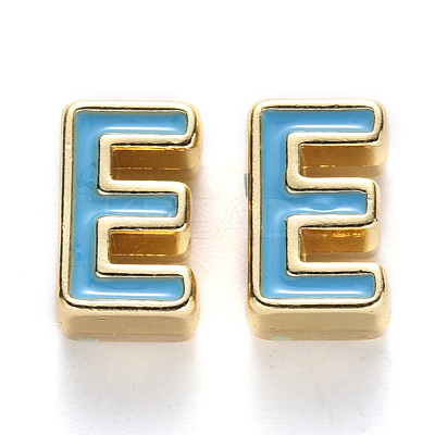 Rack Plating Alloy Enamel Beads ENAM-S122-033E-NR-1