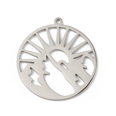 Non-Tarnish 201 Stainless Steel Pendants LS-STAS-K250-01P-1