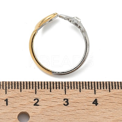 304 Stainless Steel Micro Pave Cubic Zirconia Cuff Open Rings LS-RJEW-P180-05A-1