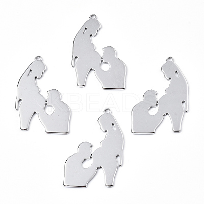 Non-Tarnish 201 Stainless Steel Pendants STAS-N098-068P-1