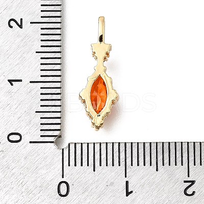 Brass Glass Pendants KK-U061-20G-04-1
