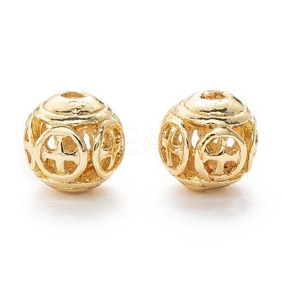 Alloy Hollow Beads PALLOY-P238-11G-RS-1