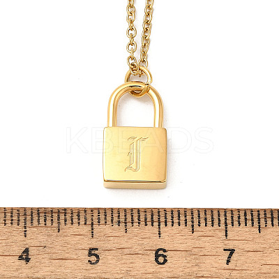 304 Stainless Steel Rolo Chain Pendant Necklaces NJEW-S444-01G-09-1