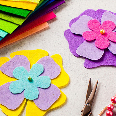 10Pcs 10 Colors Bon-woven Felt Fabric DIY-WH20048-053-1