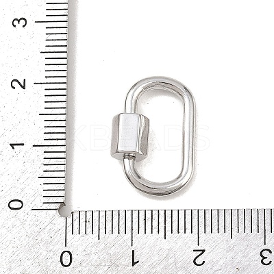 Brass Screw Carabiner Lock Charms KK-Z132-07P-1