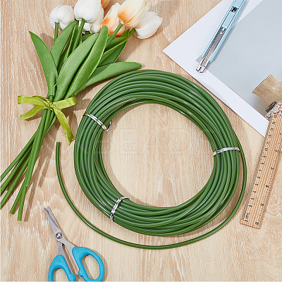 PVC Plastic Tubing Roll for Bundling Artificial Flower Stems DIY-WH0750-049-1