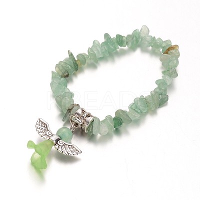 Natural Mixed Stone Kids Bracelets BJEW-JB02062-1