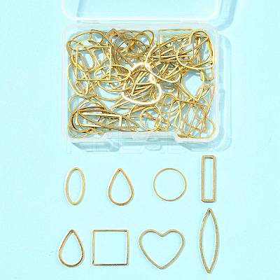 70Pcs 7 Styles Brass Geometric Linking Rings KK-FS0001-99-1