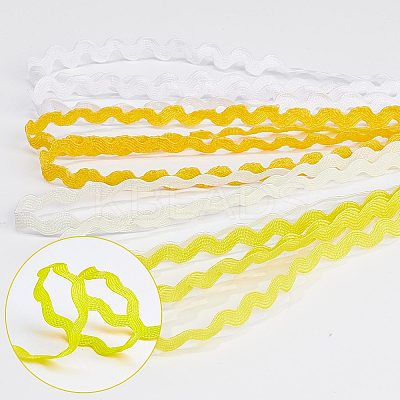 4 Strands 4 Colors Polyester Wave Bending Fringe Trim OCOR-GF0002-43A-1