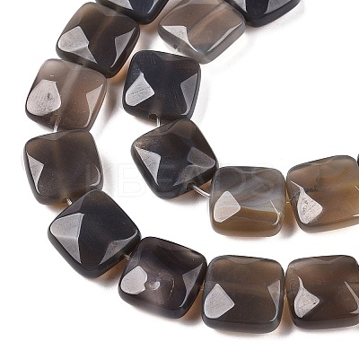 Natural Grey Agate Beads Strands G-T138-163-1