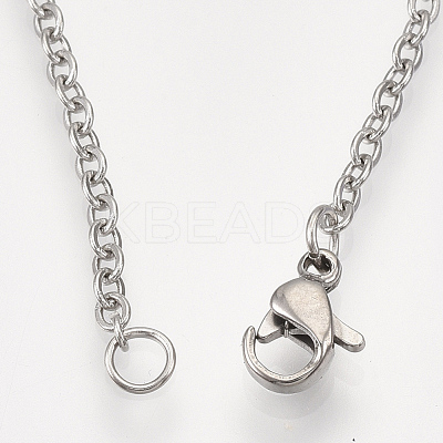 Non-Tarnish 201 Stainless Steel Pendant Necklaces NJEW-T009-JN083-1-40-1